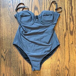 Diane Von Furstenberg DVF Retro Gray Women's One-Piece Swimsuit